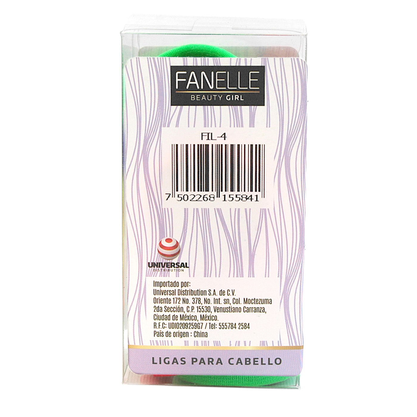 Ligas para cabello 6 paquetes con 20 piezas c/u