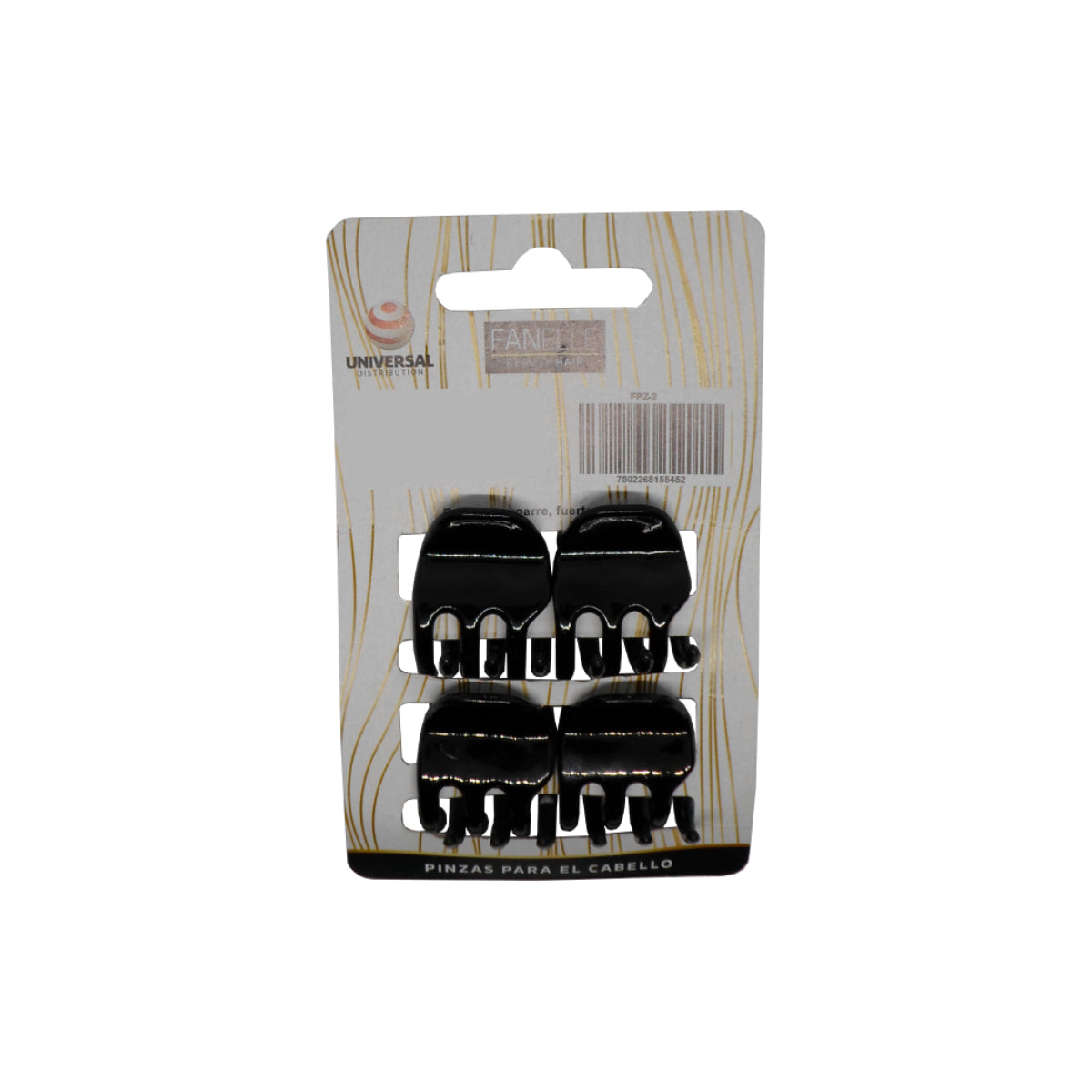 Set de pinzas para cabello 6 tarjetas con 2 pares de pinzas c/u