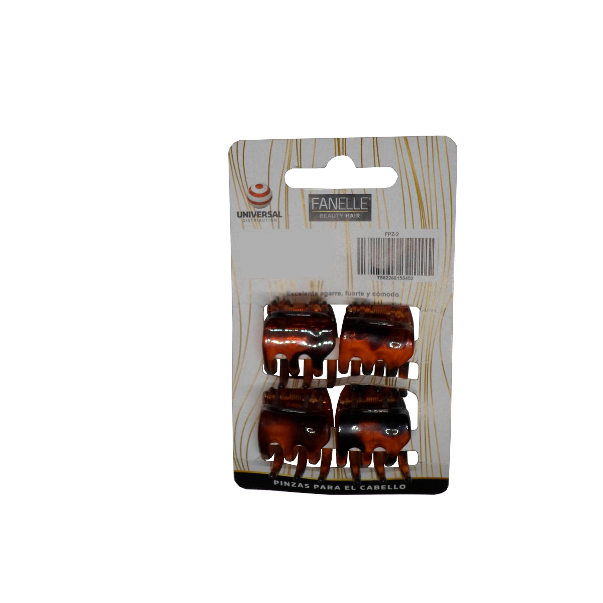 Set de pinzas para cabello 6 tarjetas con 2 pares de pinzas c/u