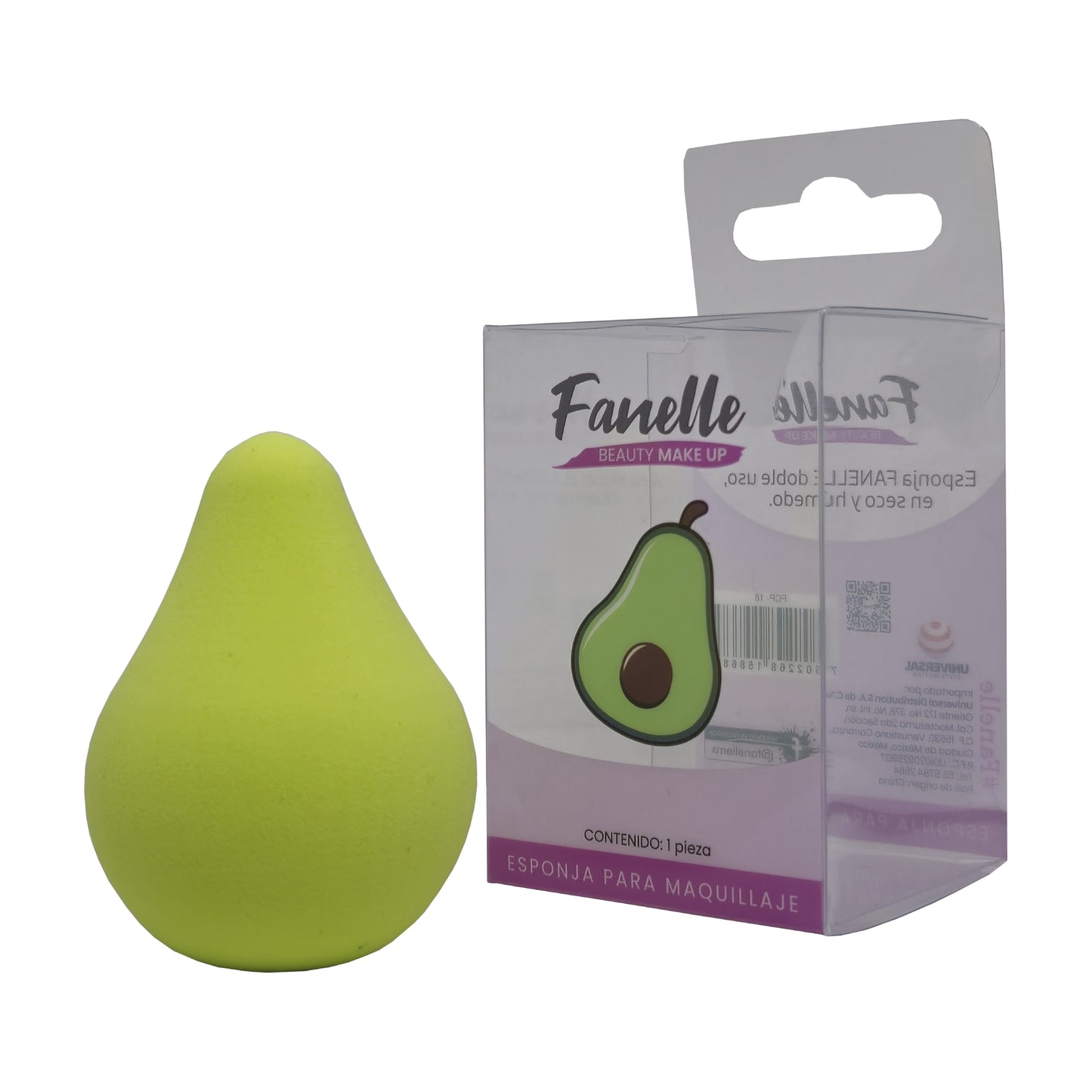 Esponja para Maquillaje Forma de Aguacate 6 piezas