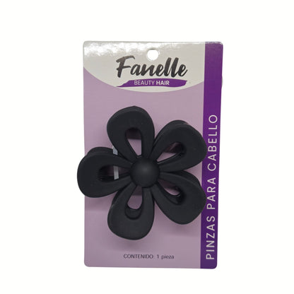 Pinza para Cabello En Forma de Flor Color Negro 6 Piezas