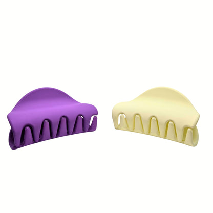 Pinzas para cabello redondas color blanco y morado 6 tarjetas con 2 pz c/u